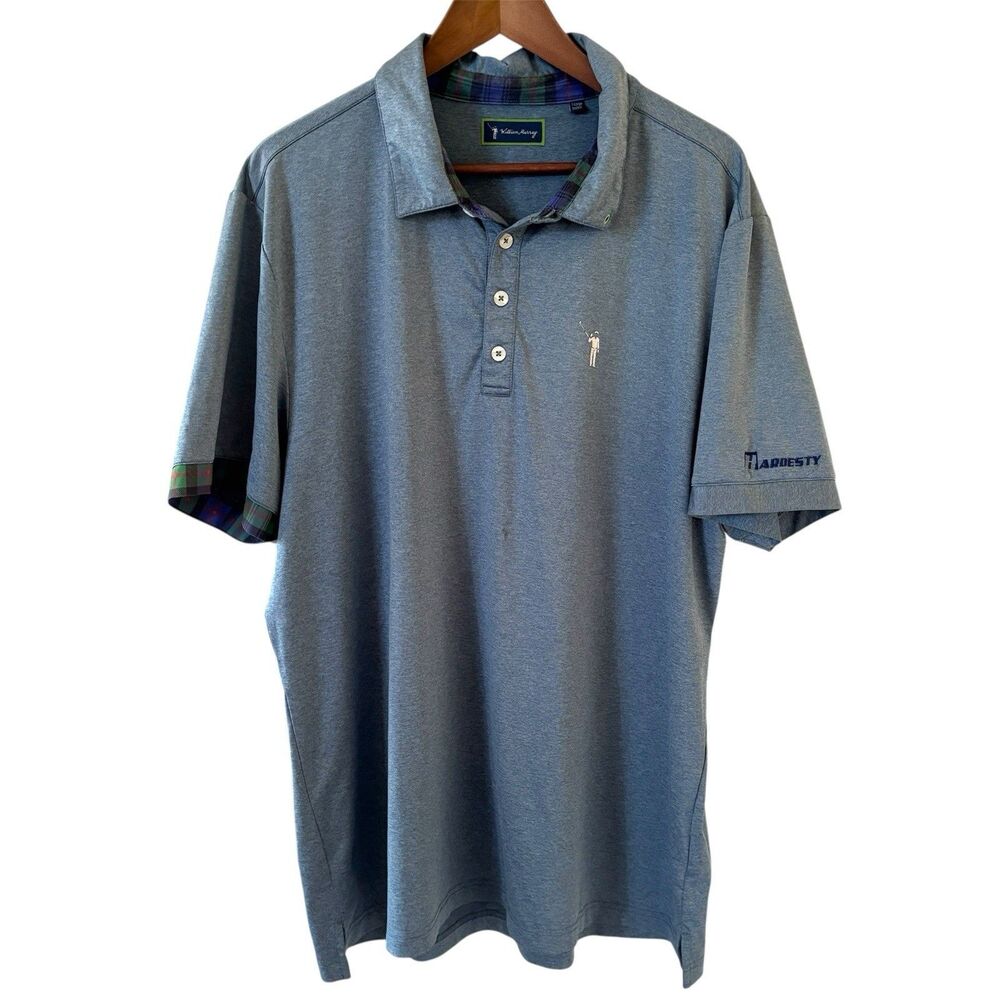 William Murray Mens Golf Polo XL Blue Performance Shirt Stretch Light‎ Outdoors